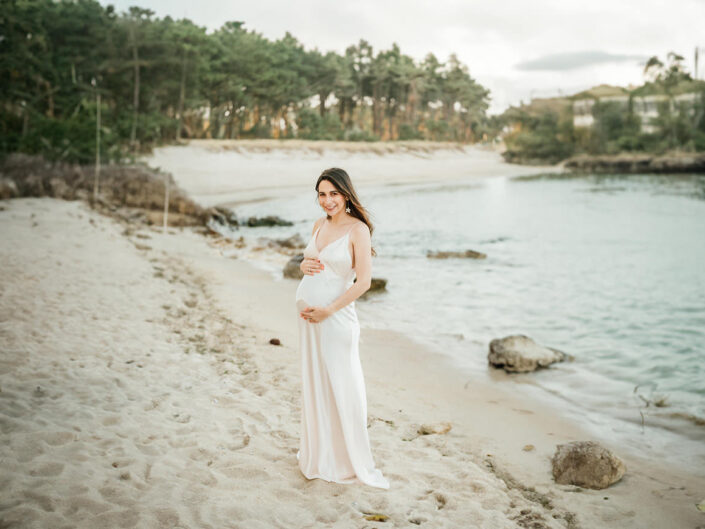 Embarazada en la playa vigo
